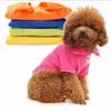 سلسلة أزياء الحيوانات الأليفة الكلب الملابس الخريف قمصان البولو متماسكة 5 أحجام 4 ألوان الأحمر والأخضر والأصفر والأزرق والبرتقالي
