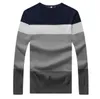 2020 nuovo Autunno di Modo Casual Maglione O-Collo A Righe Slim Fit di Lavoro A Maglia Mens Maglioni E Pullover Uomini Pullover Uomini 5XL