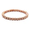 Hot Sale 1pcs 6mm Natursten Beads Smycken Real Gold Plated Round Copper Beads Mäns Armband Bästa gåva