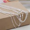 100st 925 Solid Sterling Silver Chains 2mm Womens Figaro Link Necklace 16 30226T