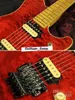 1991 Eddie Van Halen Wolf Music Man Ernie Axis Red Flame Maple Top Guitarra elétrica Maple Neck Back Cover Em estoque