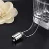 Personlig koks kan rostfritt stål parfymflaska hängfabrik hela toppkvalitet kremation smycken tass tryck halsband f332i