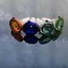 Цветное кольцо с пузырьковой головкой, оптовая продажа, стеклянная труба, масляная горелка, стеклянная трубка, водопроводная труба, нефтяная вышка, дым, бесплатная доставка