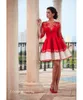 red lace cocktail dress