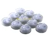 500pcs / lot gratis frakt Vattentät undervattensbatteri Dämpningsbara Dual LED Tea Lights Candle för bröllopsfest