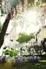 Romántico flores artificiales simulación wisteria vid decoraciones de boda long breve seda planta ramo de ramo de oficina jardín de oficina accesorio de novia
