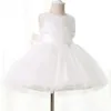Big Bow Flower Girl Dresses Cute Ball Gowns First Communication Dresses with Waist and More Flowers Belt Embellished