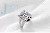 Hurtownie Professional Handmade Solitaire 925 Sterling Silver White Sapphire Symulowane Diamond CZ Wedding Women Band Ring Prezent Rozmiar 5-11