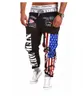 WholeTop Design 2016 personnalité pantalons décontractés hommes Joggers drapeau américain étoiles imprimé pantalon salopette pantalons de survêtement Hip Hop Hare5874788