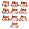 10 Stück niedliche Tiger-Cartoon-Patches für Kleidung, Taschen, zum Aufbügeln, Transfer-Applikations-Patch für Jeans, zum Aufnähen, Stickerei-Patch, DIY240s