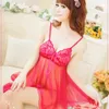 Vente en gros - Femmes Sexy Summer Lace Jupe Ding G-string Lingerie Robe Chemise de nuit Robe Femme Vêtements de nuit9ELV