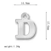 Capital Letter Charms DIY Pendant Fit Jewelry Making Alphabet A B C D E F G H I J K L M for Bracelet Wholesale 20pcs