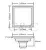 4 pouces en laiton massif chromé carré de salle de bain de salle de bain drain d'odeur d'élevain de glaçage glaçage gaspillement couleur 91027635225