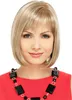 Woodfestival Short Blonde Wig Wig Wics Средняя длина ежедневная ношение прямых париков с теплостойкими волокнами боб парики 6017773