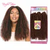 Christmsa Braid i buntar 10inch djupvågsyntetiska brasilianska hårbuntar 3pc / pack Högkvalitativ hoppig hoppklänning Curl Crochet Braids Hair