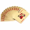Hoge kwaliteit speciale ongebruikelijke geschenk 24k karaat gouden folie vergulde pokerspeelkaart met houten doos en certificaat traditionele editie