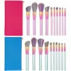 Set di pennelli per trucco Cystal 10pcs Rainbow Soft Hair Foundation Concealer Cosmetic Kabuki Make Up Brush kit Tools