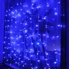 10x1 5M metros Weding 488LED Luzes de cortina LEDs de férias Decoração de jardim de natal Festa Flash Cortina de fada Corda de luz Sh186w