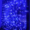 10x1 5m metr Weding 488LLD Lights LEDS Świąteczne Diody Świąteczne Dekoracja ogrodu Party Flash Fairy Curtain Light SH186W