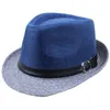 Wholesale-2016 Brand Summer Men Cool Fedora Hats Fashion Wide Brim Hats Boys Gangster Caps