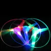 키즈 조명 선물 선물로 와이어 플래시 빛나는 비행 장난감 25 cm 3 색 무작위 LED 빛 UFO 어린이 야간 재미