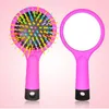 Detangle Hair Brush Magic Rainbow Comb with mirror Hair brushes Anti-Static TT Comb Black Pink Purple