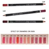 12 couleurs/lot imperméable à l'eau crayon à lèvres ensemble Lipliner Contour mat rouge à lèvres stylo longue durée rétro rouge crayon à lèvres