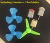 3 Pairs 0-6V Small DC High Speed Motors + 3 60mm Fan Blades