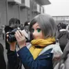 Kigurumi أقنعة الوجه تأثيري سيليكون نصف رئيس عيون اللون يمكن تخصيص اليابانية أنيمي دور Kigurumi KIG قناع Handemade