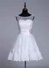 Short Pearls White Elegant Wedding Dress Princess Bridal Gowns High Quality Little White Dresses