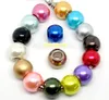 100 SZTUK Mieszane Pimitacja Pearl Charms Dla Biżuterii Dokonywanie Luźne Europejskie Big Hole Koraliki Akrylowe Fit Europejska Bransoletka Niska Cena