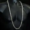 5mm 76cm Hip Hop Link Chain Long Necklace Gold Silver Plated Jewelry For Pendants Party Club Wear