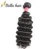 wholesale 8a extensions indiennes 1024 pouces armure de cheveux humains 10pcs / lot couleur naturelle trame de vague profonde