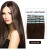 Горячая распродажа № 4 сорта кожи уцингированные волосы наращивания волос 100% реальная волосяная лента в реальных волосах 16-24 дюйма 30-50 г