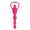 Vibrando Anal Beads Silicone Seguro À Prova D 'Água Anal Butt Plug Adulto Brinquedo Anal Plug Anal Masturbação Produtos Adultos Do Sexo