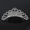 Bruids bruiloft hoofdeces prinses crystal tiaras kroon topkwaliteit glanzende strass haar kammen voor meisjes bruidsmeisje bruiloft sieraden