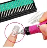 Máquina de manicure de broca de unha elétrica rosa com broca 110V-240V (plugue da UE) fácil de usar