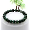 8mm A -klass Green Tiger Eye Stone -pärlor med 9 mm Micro Paled Green CZ Ball Bed Party Party Gift Armband320Z