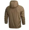 Chaqueta entera al aire libre hombres impermeables chaqueta suave a prueba de viento chaquetas transpirables para senderismo para campamentos para acampar con capucha con lluvia A01232788770