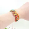 Moda Hippie Sailor Nó Surfista Mulher Pulseiras Boho Cânhamo Cadeia de Tecido Pulseira Da Amizade Em Massa 10 Cores