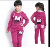 Style style girl ropa conjunto traje manga larga sudadera con capucha largos pantalones niños tejido deportivo ropa de regalo de Navidad para niños