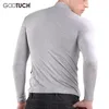 Plus Size Cotton Mens Thermal Underwear Winter Style High Collar Long Johns Long Sleeve Tops Undershirt 4XL 5XL 6XL G 2455