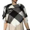 England style unisex acrylic shawl woven scarf tartan black and white plaid winter check scarves express shipment