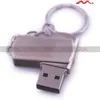 Logotipo Gravado Laser Grátis 50pcs 128MB / 256MB / 512MB / 1GB / 2GB / 4GB / 8GB / 16GB Metal Swivel Metal USB com Keychain Memória Flash 100% Real Storage