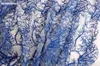 CA081  -  148cm幅5YDS./LOT絶妙な刺繍の青いレースの生地のウェディングドレスのイブニングドレス衣類アクセサリーDIYの生地