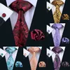 Wholesale Classic Paisely Neck Tie Set Silk Hanky Cufflinks Jacquard Woven Necktie Men's Tie Set Business Party Work Wedding