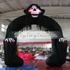 Halloween Party Entrance Archway 5m Horrific Black Inflatable Death Arch with Demon for Outdoor Gate Decoration