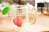 Neue Silikon Drinkware zubehör Nette Rote Erdbeere styles tee-sieb Tee werkzeuge Infuser Filter B0454