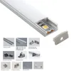 10 x 2 m sets / lot U vorm aluminium led profiel 8 mm lang verzonken led aluminium kanaal voor muurplafondlampen