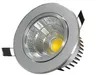 調光対応LEDのスポットライトCOBダウンライト6W / 9W / 12W / 15Wシルバーシーリングランプ暖かいクールホワイトAC85-265V